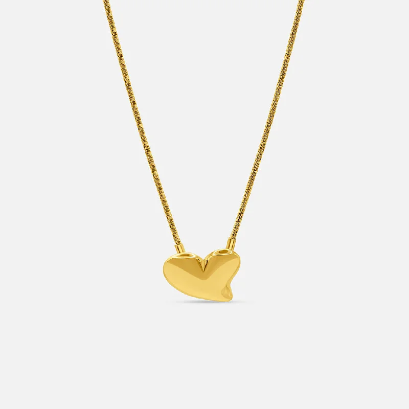 women's personalized charm necklaces-Sweetheart Necklace - Gold