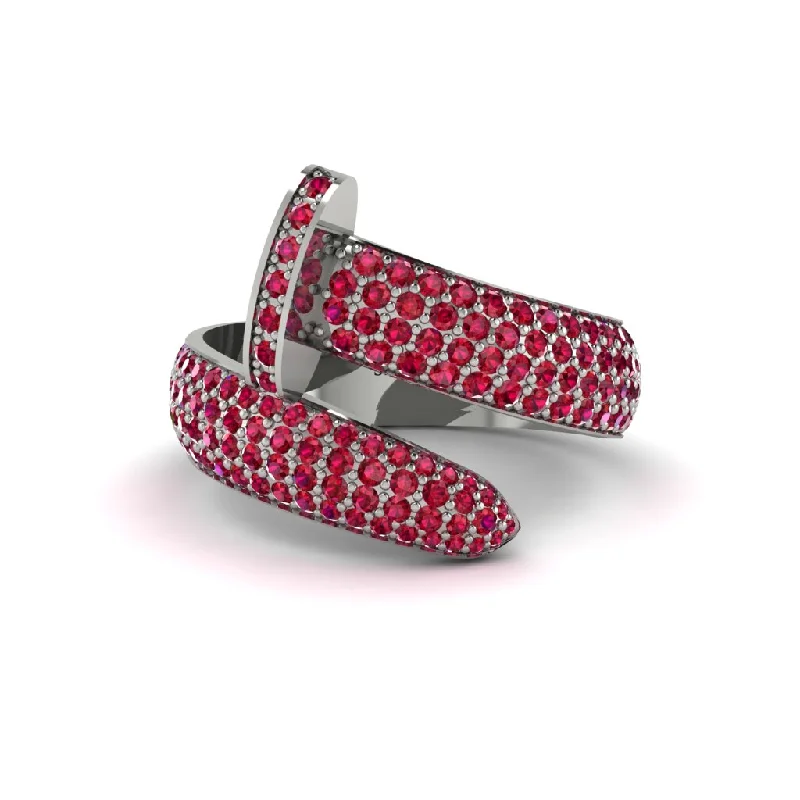 women's unique gemstone rings-1ct Ruby Men's Nail Fashion Ring - Rory No. 12