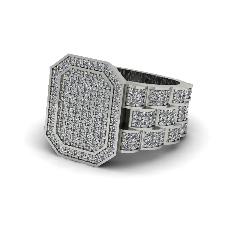 women's luxury diamond rings-Diamond Regal Majesty Gold Men's Ring - Devin No. 3