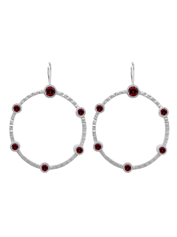 women's heart-shaped earrings-Tivoli Round Earrings