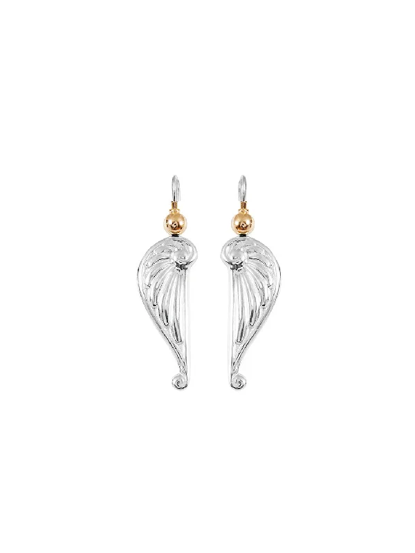 women's dangly earrings-Angel Wing Earrings