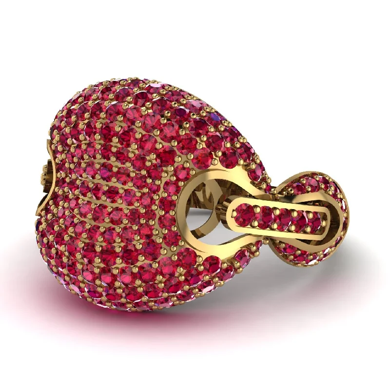 women's bold statement rings-Ruby Stunning Radiant Fashion Men Ring - Dallas No. 10