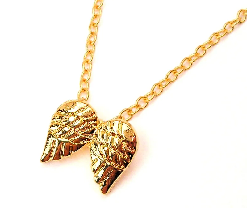 women's zodiac necklaces-Guardian Angel Wings Necklace