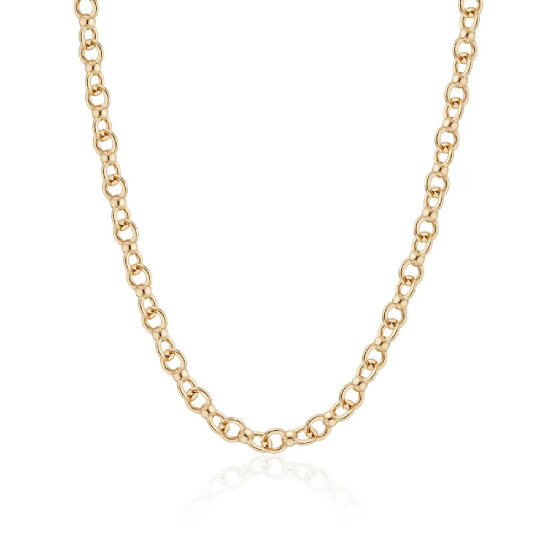 women's designer necklaces-BALL AND CHAIN LINK NECKLACE