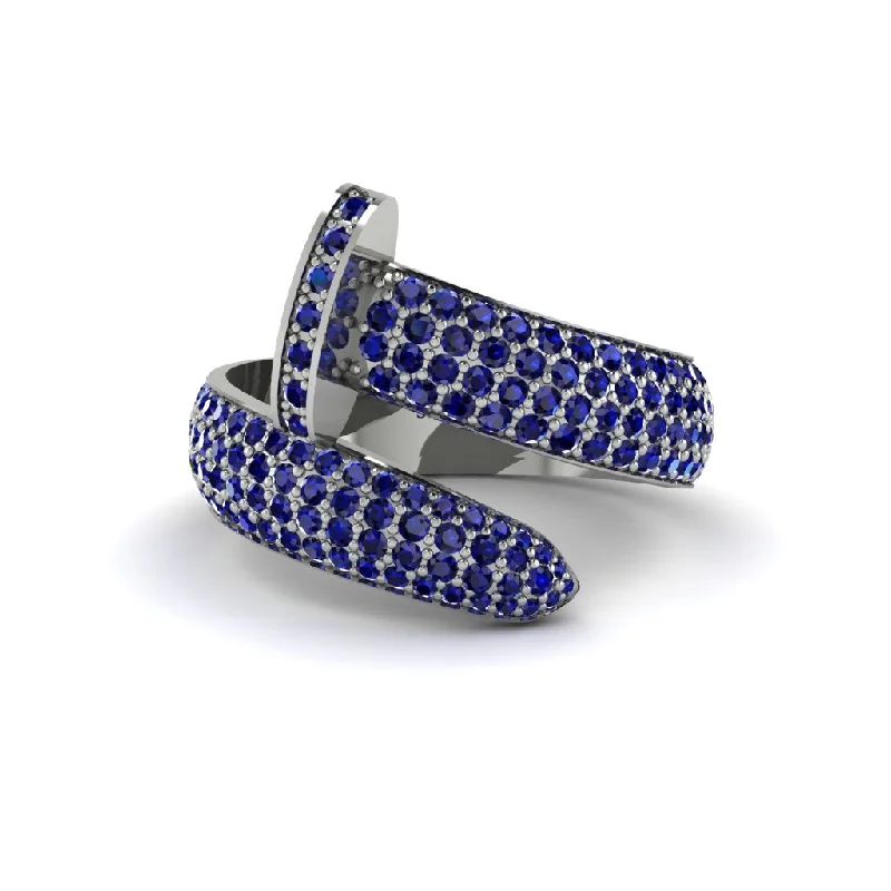 women's halo diamond rings-1ct Sapphire Men's Nail Fashion Ring - Rory No. 15