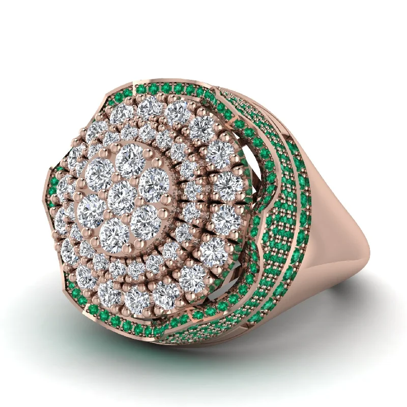 women's gemstone rings-Diamond Regal Radiance Signet Men's Fashion Ring - Frankie No. 17