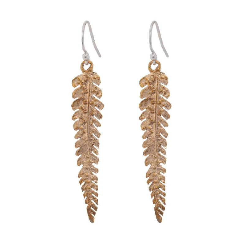 women's layered gold earrings-Fern Earrings | Large Single