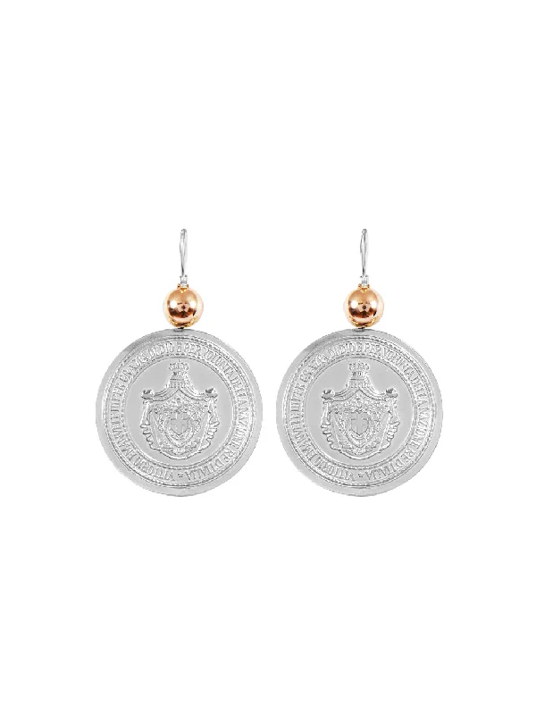 women's luxury diamond earrings-Monster Coin Earrings