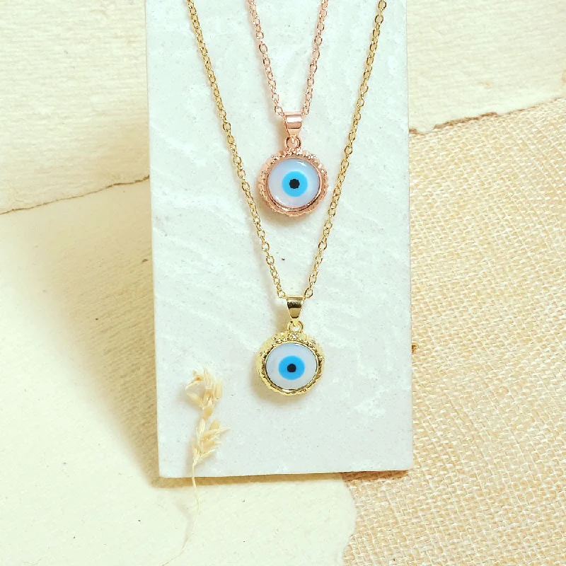 women's simple gold necklaces-The Reflecting Evil Eye Necklace