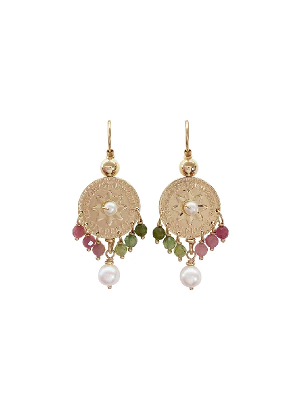 women's colorful earrings-Gold Joy Earrings