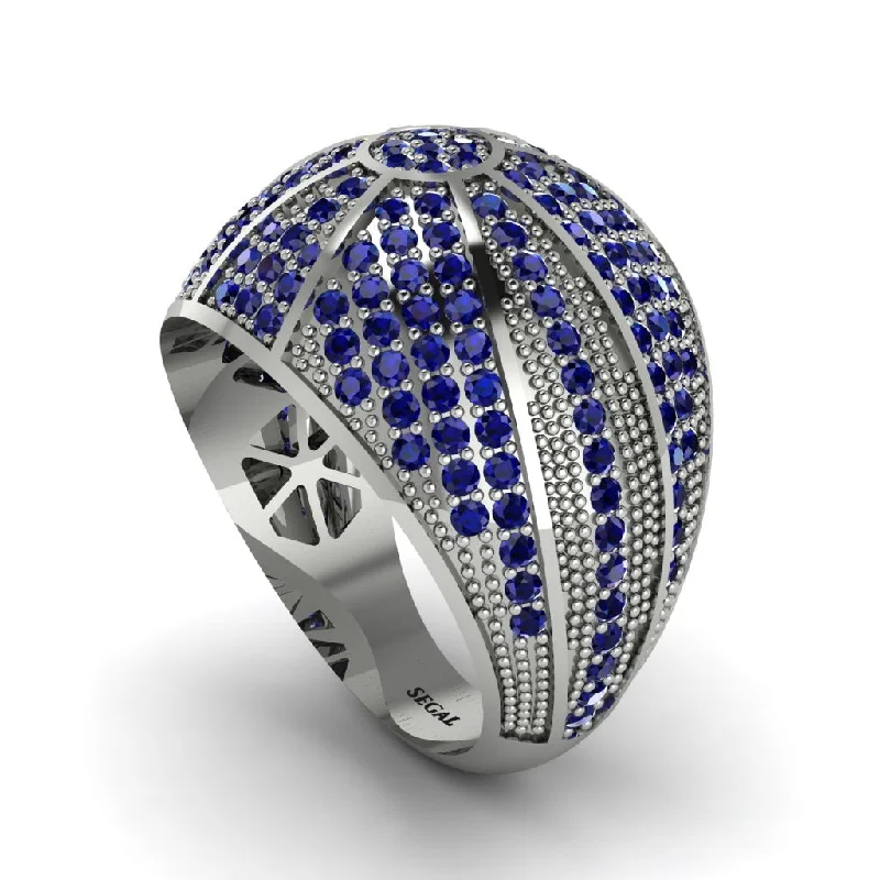 women's trendy rings-Sapphire Imperial Radiance Gold Men's Ring - Fallon No. 15