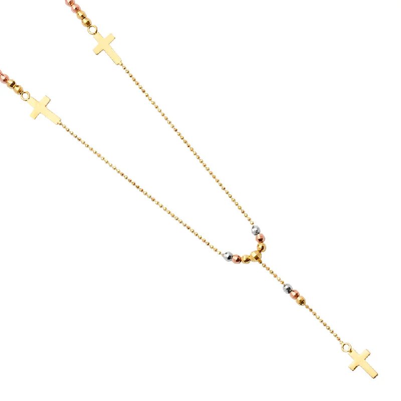 women's stylish chain necklaces-14K ROSARIO NECKLACE