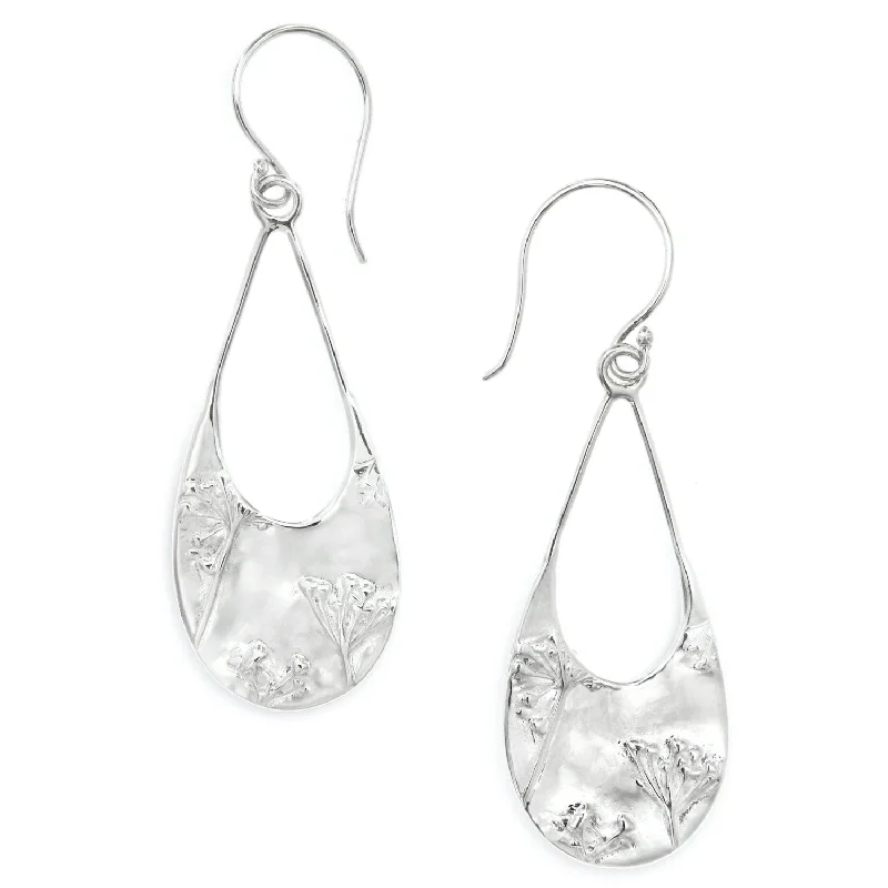 women's romantic earrings-Dill Flower Earrings | Teardrops