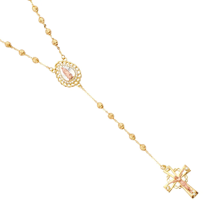 women's celestial necklaces-14K Rosary Necklace