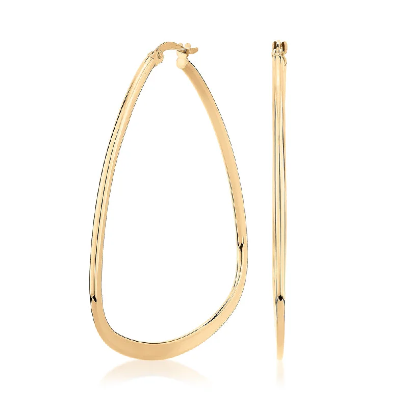 women's large hoop earrings-Hoop earrings in 10 carat yellow gold