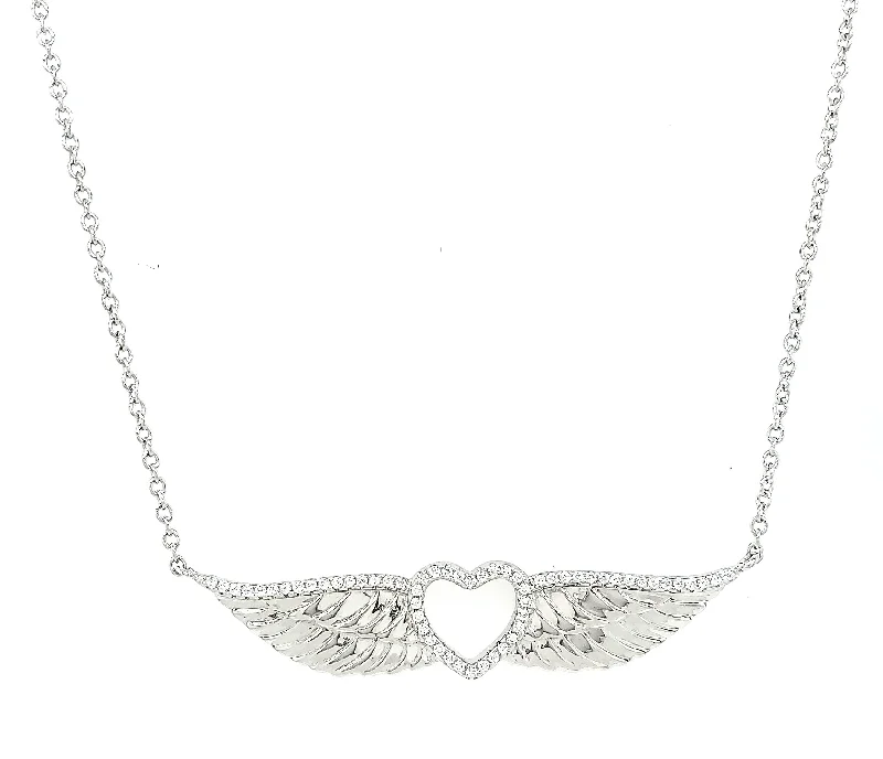 women's designer necklaces-MICRO PAVE 925 STERLING SILVER NECKLACE RHODIUM PLATING WITH CUBIC ZIRCONIA