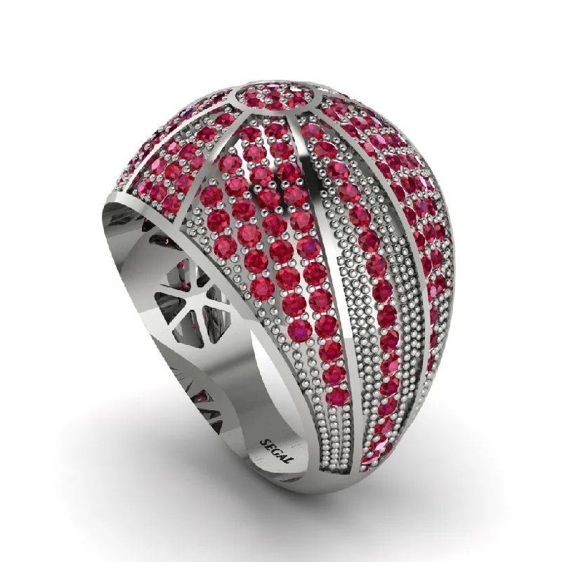 women's engraved rings-Ruby Imperial Radiance Gold Men's Ring - Fallon No. 12