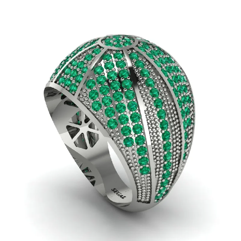 women's classic rings-Emerald Imperial Radiance Gold Men's Ring - Fallon No. 6