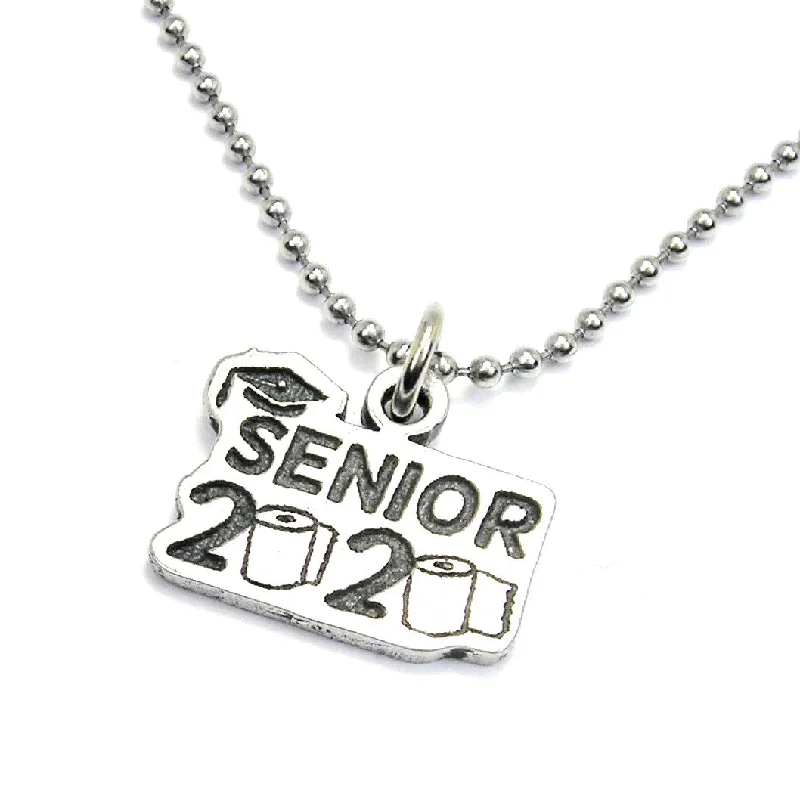 women's charm bracelet necklaces-Senior 2020 Year Of The Toilet Paper Shortage Ball Chain Necklace