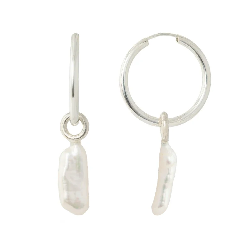 women's oversized earrings-Estee - pearl earrings