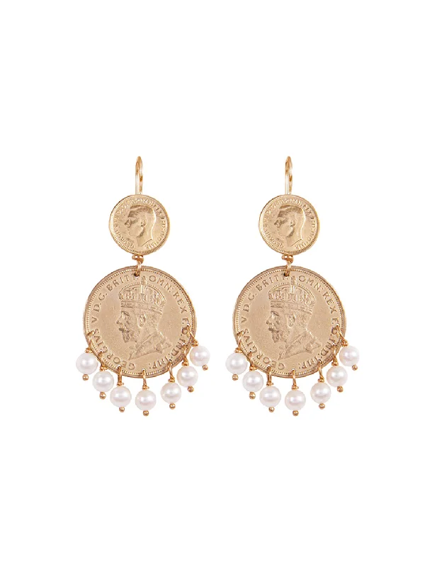 women's bridal earrings-Gold Mini Marrakesh Earrings