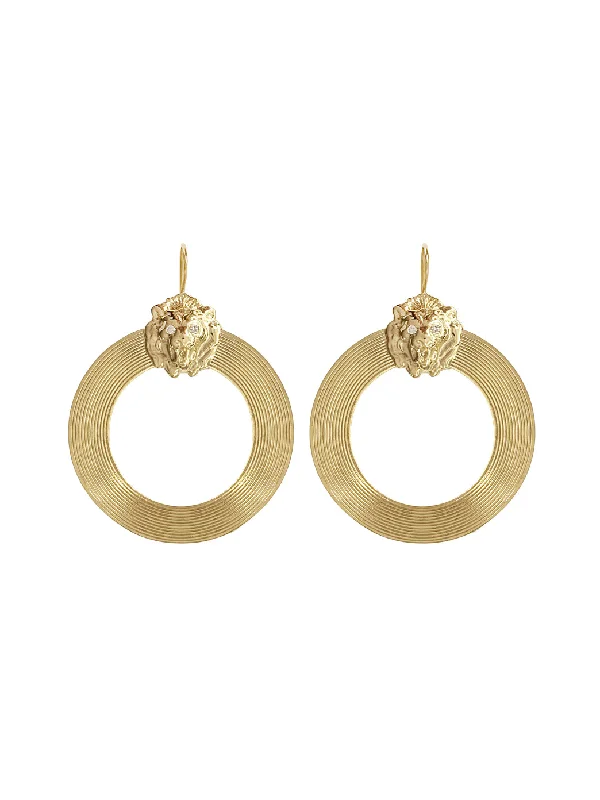 women's antique earrings-Gold London Earrings