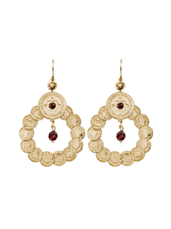 women's trendy drop earrings-Gold Messina Earrings