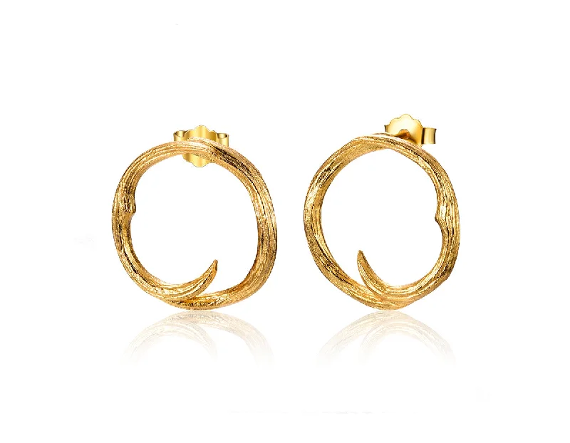 women's layered gold earrings-Thistles and Thorns Earrings