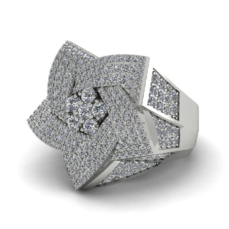 women's platinum band rings-Natural Diamonds Men's Star Fashion Ring - Toby No. 3