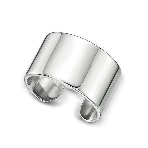 women's classic earrings-Single earring cuff in sterling silver