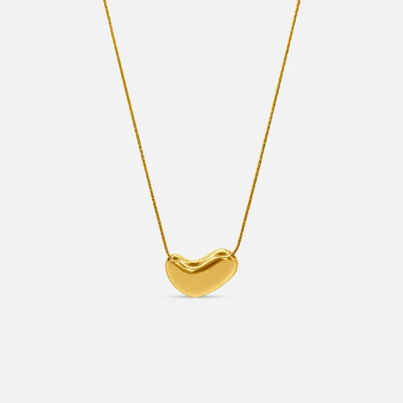 women's stylish chain necklaces-Pebble Necklace - Gold