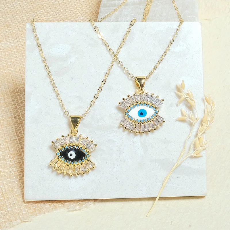 women's high-end designer necklaces-The Gazing Evil Eye Necklace