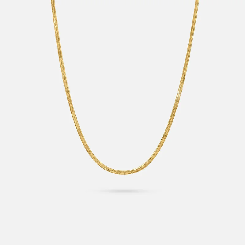 women's spiral necklaces-GOLD TEXTURED NECKLACE 40MM