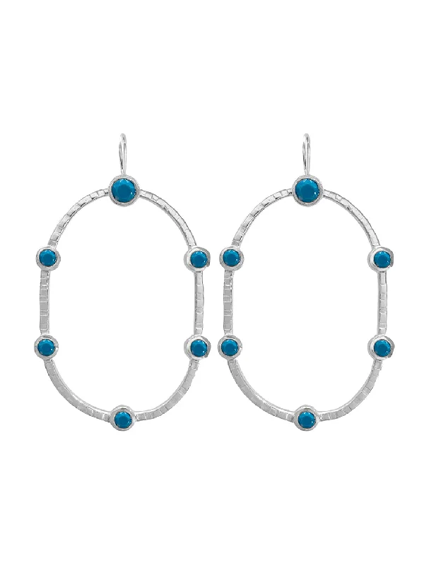 women's long earrings-Tivoli Oval Earrings