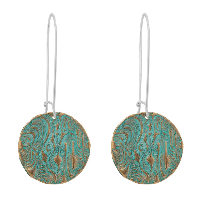 women's trendy drop earrings-Water Disc Earrings | Large