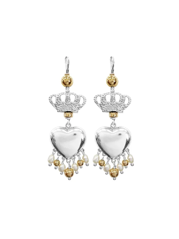 women's statement chandelier earrings-Royal Valentina Earrings