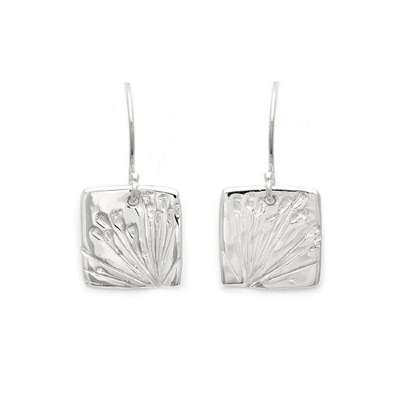 women's diamond earrings-Dill Flower Earrings | Small Squares