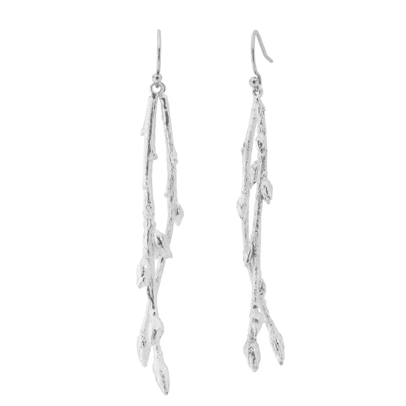 women's diamond drop earrings-Branch Earrings | Double