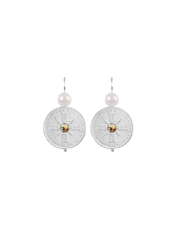 women's fashion-forward earrings-Simple PNG Coin Earrings