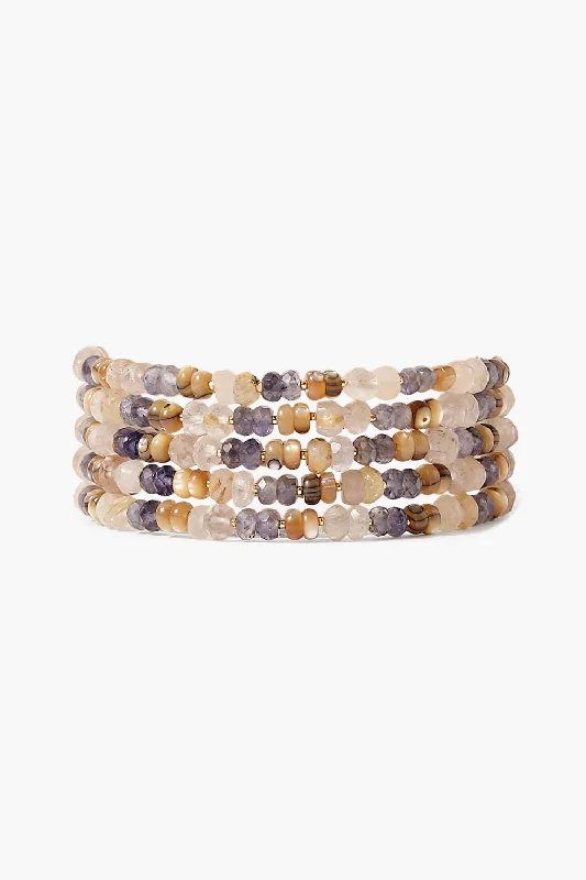 women's stretch bracelets-Odyssey Naked Wrap Bracelet Iolite