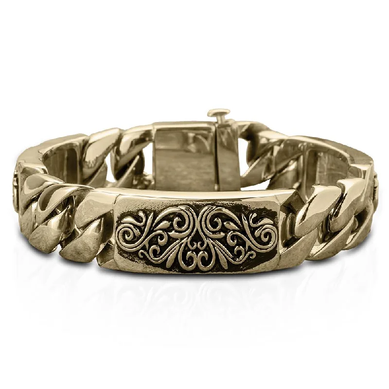 women's modern bangles-Montana Scroll Bracelet Gold