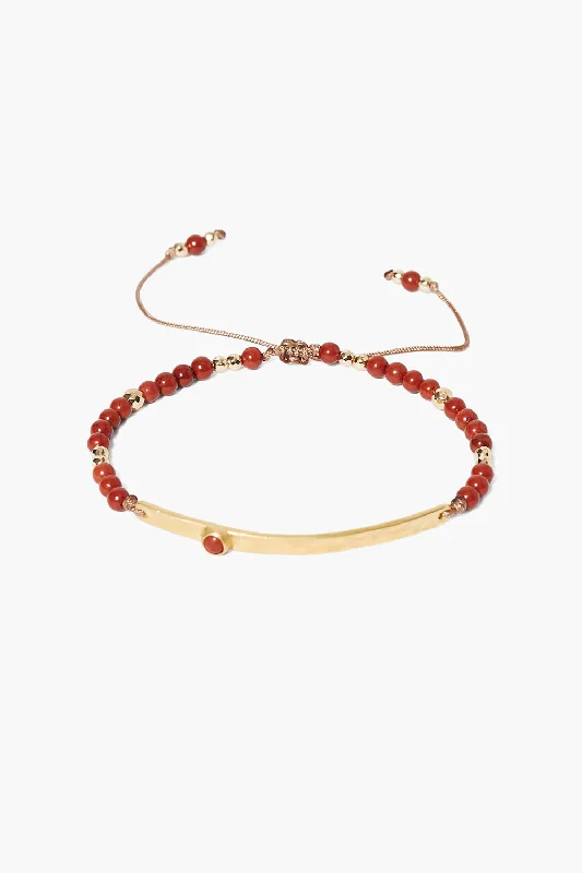 women's high-end bracelets-Delilah Pull-Tie Bracelet Jasper Mix