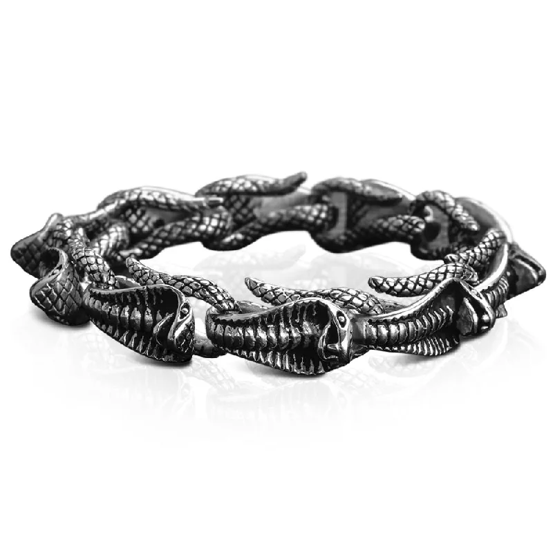 women's luxury bangles-Venom Men's Steel Bracelet