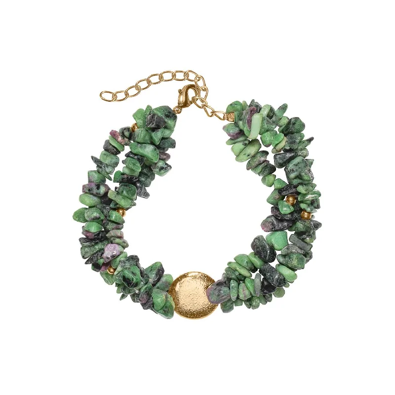 women's luxury bracelets-Vivacious Ruby - Zoisite Bracelet