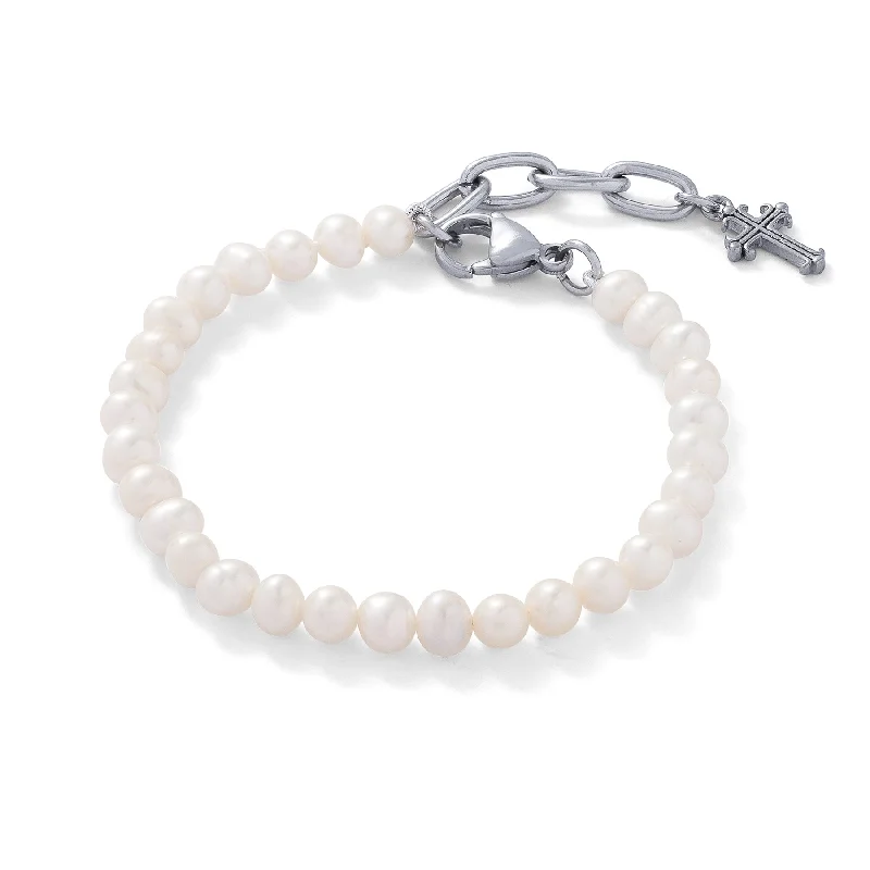 women's gold bracelets-5mm Freshwater Pearl Bracelet