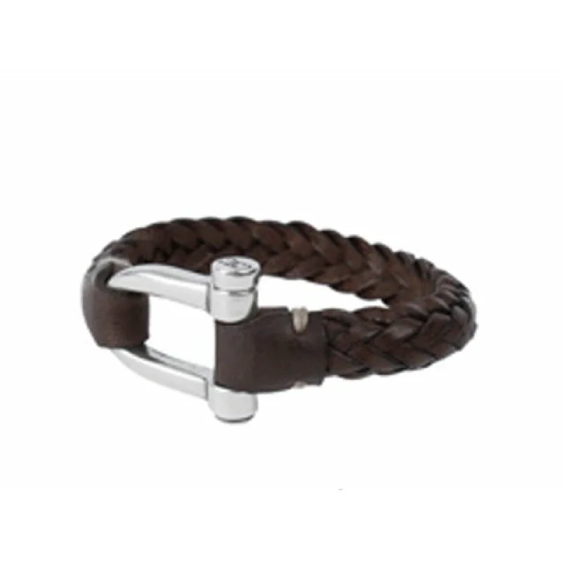 women's cuff-style bracelets-CXC Equestrian Braided Leather Unisex Bracelet