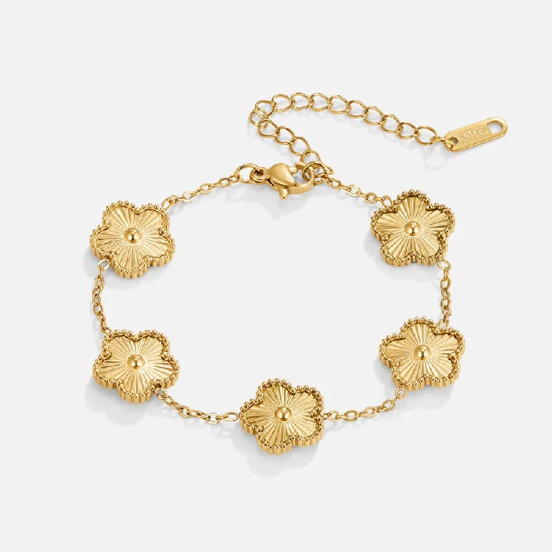 women's diamond bracelets-Golden Clover Bracelet