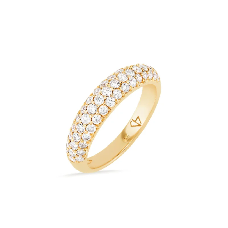 women's bridal rings with diamonds-Dome Diamond Ring