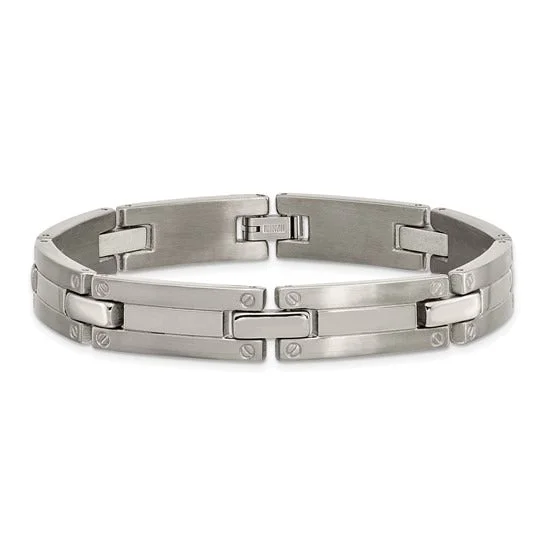 women's mixed metal bracelets-Men's Bracelet Titanium Link