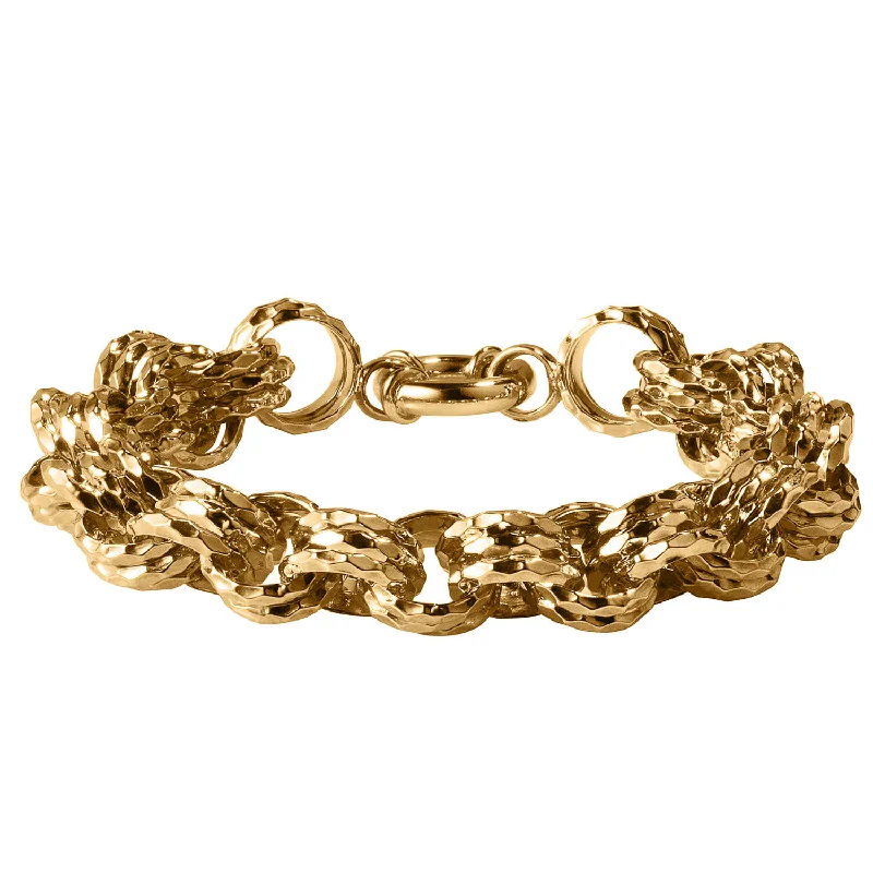 women's double cuff bracelets-Golden Cirque Bracelet